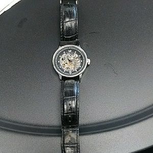 Water resistant Relic leather band watch
